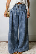 Dotted Denim Wide leg